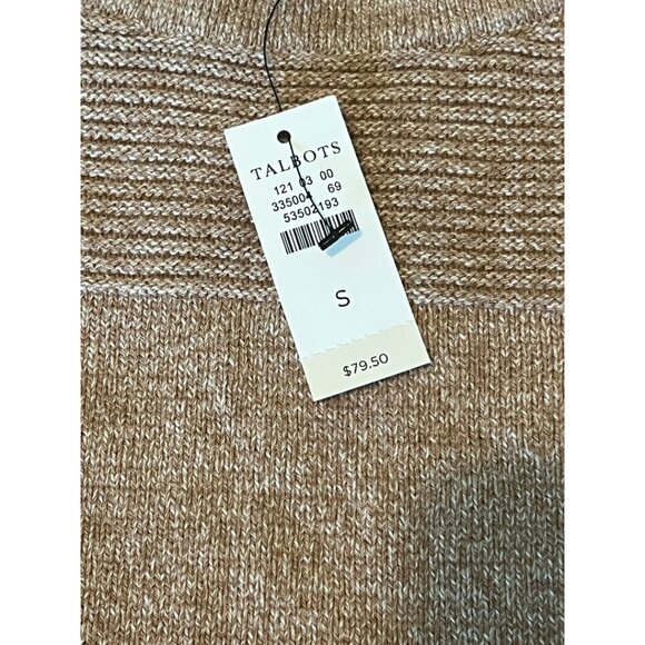 NWT Talbots Ribbed button shoulder boat neck ladies sweater Cotton blend Size S - Picture 6 of 10
